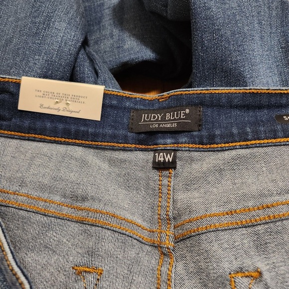 Judy Blue high waist skinny dark denim size 14W - Picture 5 of 12